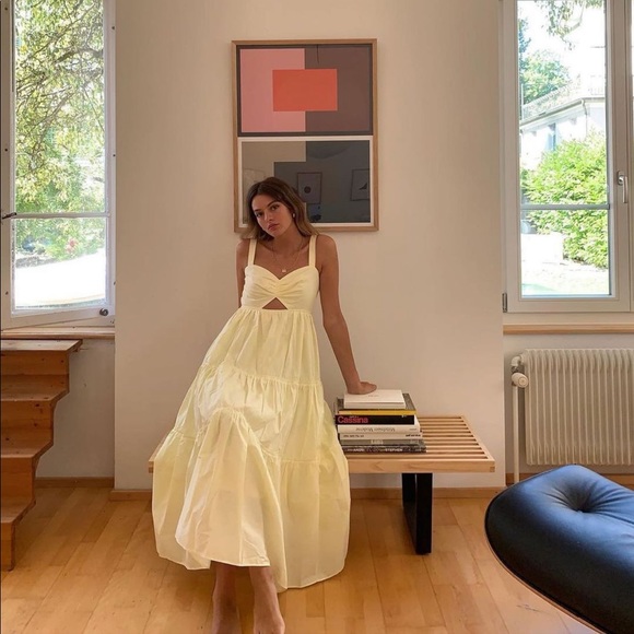 STEELE The Label Clarrie dress in lemon yellow hue. - Picture 9 of 12